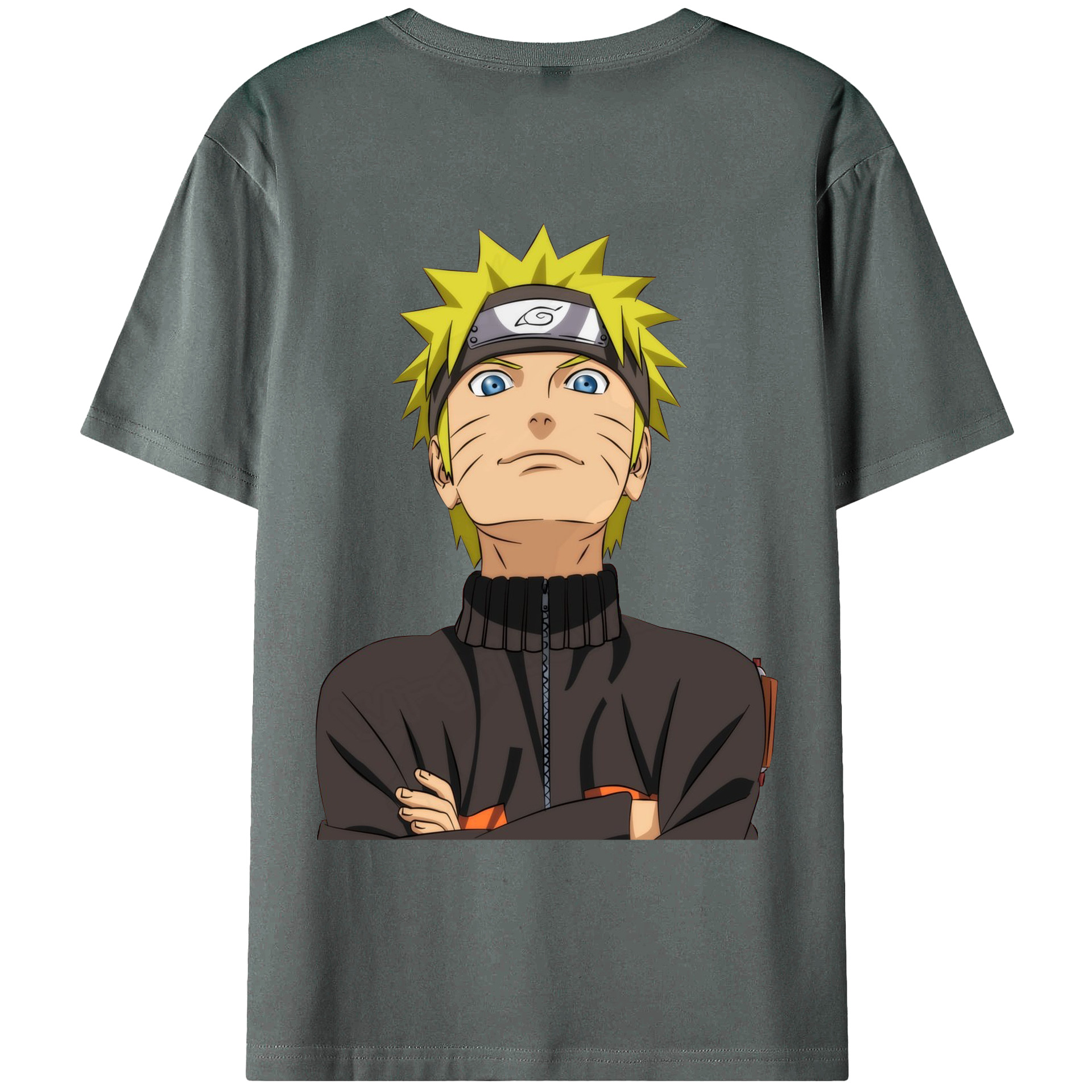 （画像用） NARUTO -ナルト- うずまき ナルト Uzumaki Naruto 綿100％ メンズ半袖Tシャツ（バックプリント） 通気性